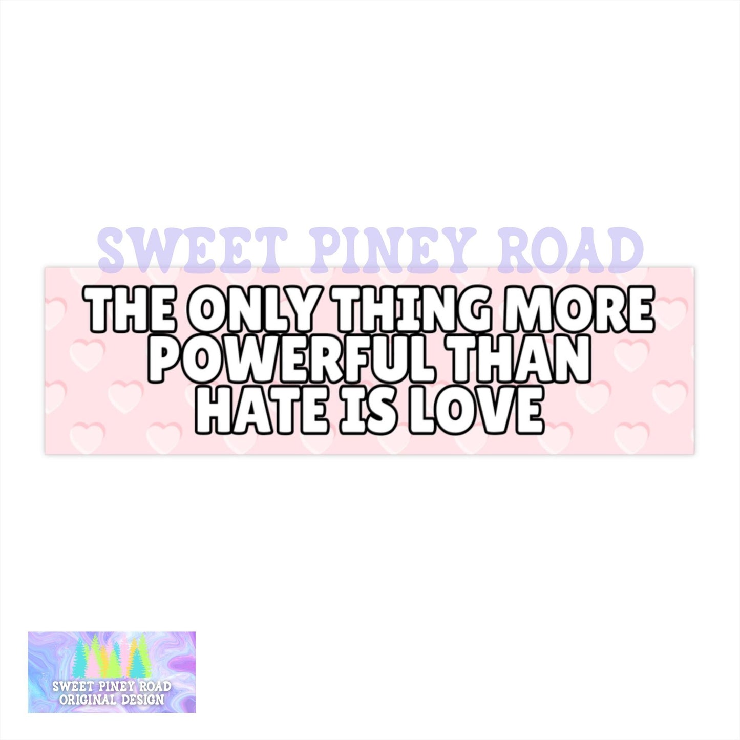 The Only Thing More Powerful Than Hate Is Love Car Magnet, F*ck ICE Bumper Sticker, Anti Trump MAGA Latin Pride, Pink Fight Racism FDT