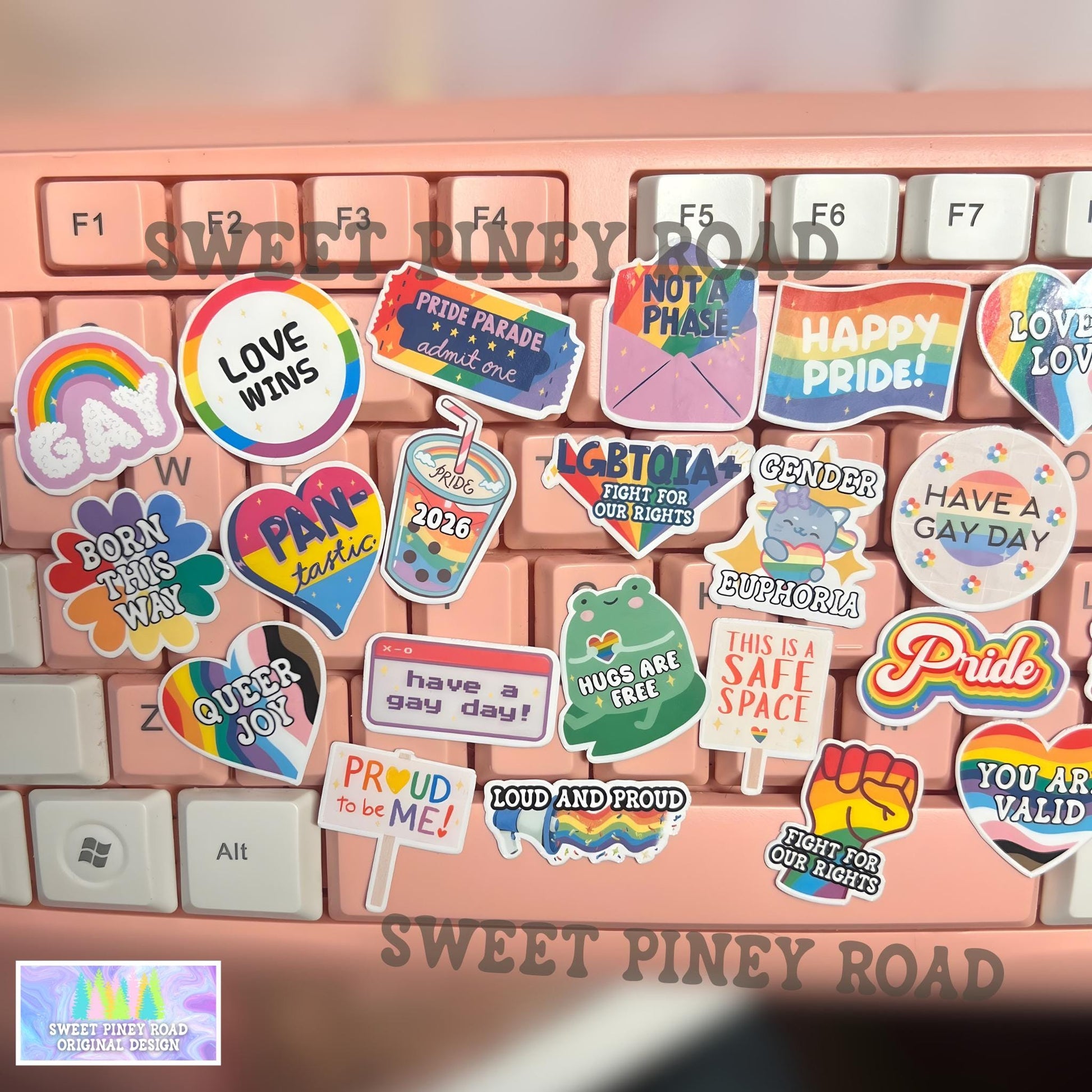 Pride Stickers Bundle, LGBTQIA+ Rainbow Support, Mini Vinyl Sticker Pack, Pride Festival Favor, Queer Inclusive Gift, Cute Parade Handouts