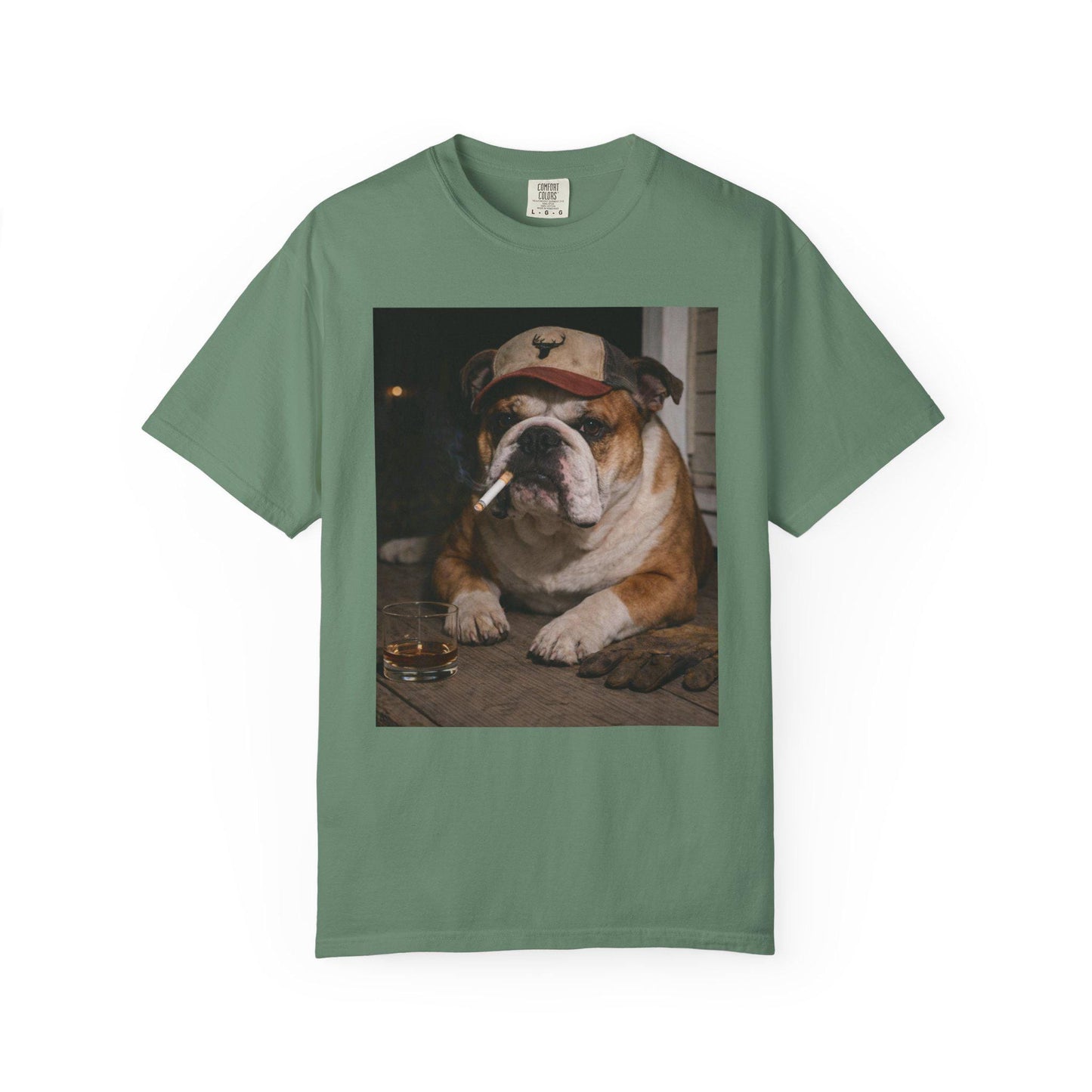 Funny English Bulldog Shirt, Bully Dog Dad T-Shirt, Blue Collar Man Gag Gift Tee For Husband, Hilarious Meme Humor Comfort Colors® Tshirt