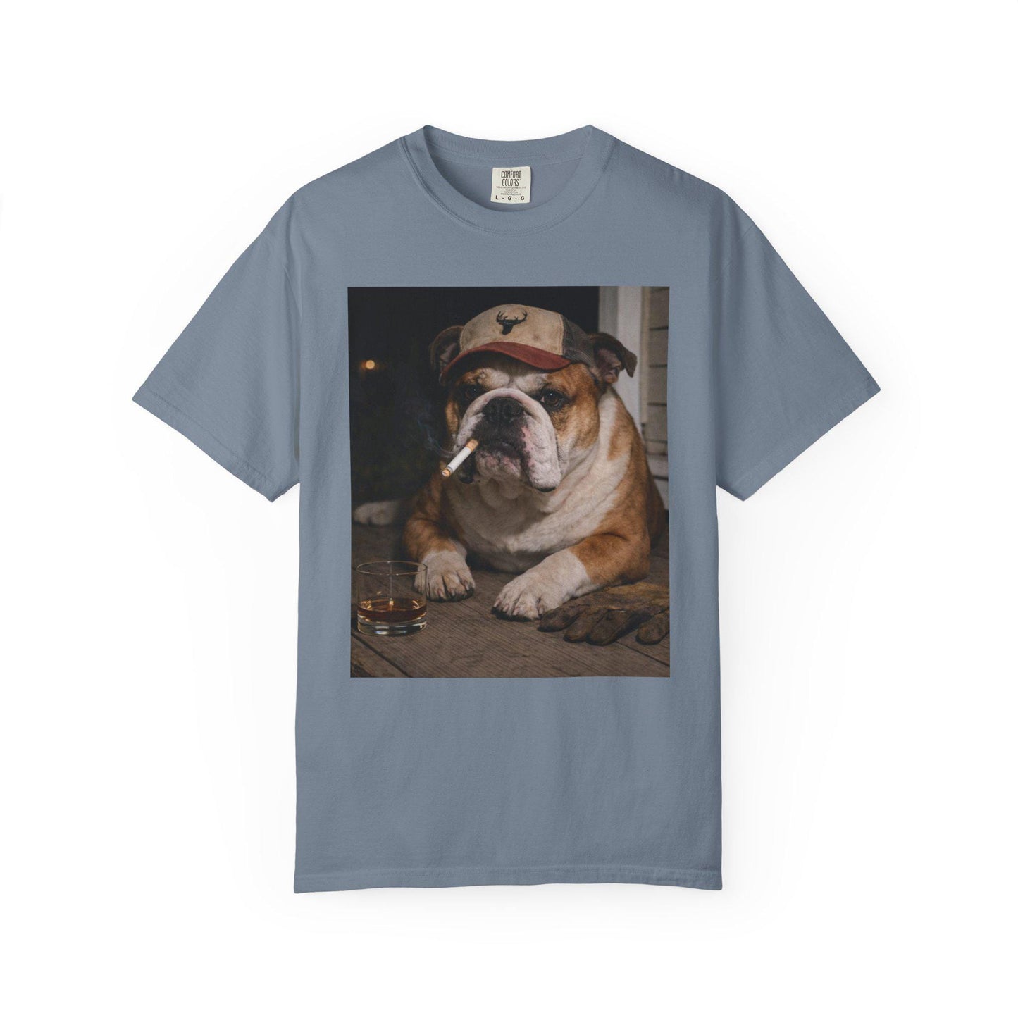 Funny English Bulldog Shirt, Bully Dog Dad T-Shirt, Blue Collar Man Gag Gift Tee For Husband, Hilarious Meme Humor Comfort Colors® Tshirt