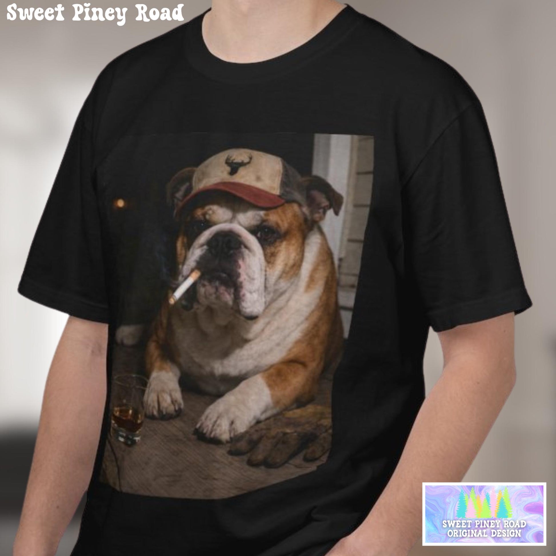 Funny English Bulldog Shirt, Bully Dog Dad T-Shirt, Blue Collar Man Gag Gift Tee For Husband, Hilarious Meme Humor Comfort Colors® Tshirt