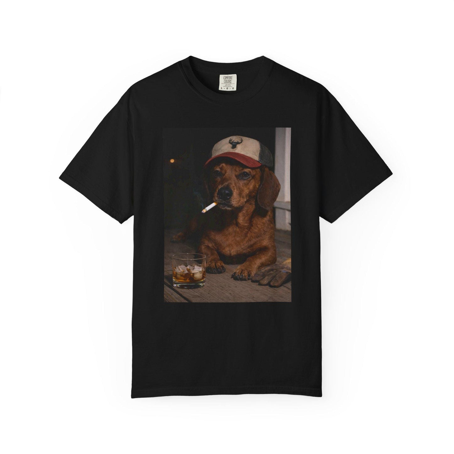 Funny Dachshund Shirt, Dog Dad T-Shirt, Blue Collar Man Gag Gift Tee For Husband, Hilarious Meme Humor Comfort Colors® Tshirt