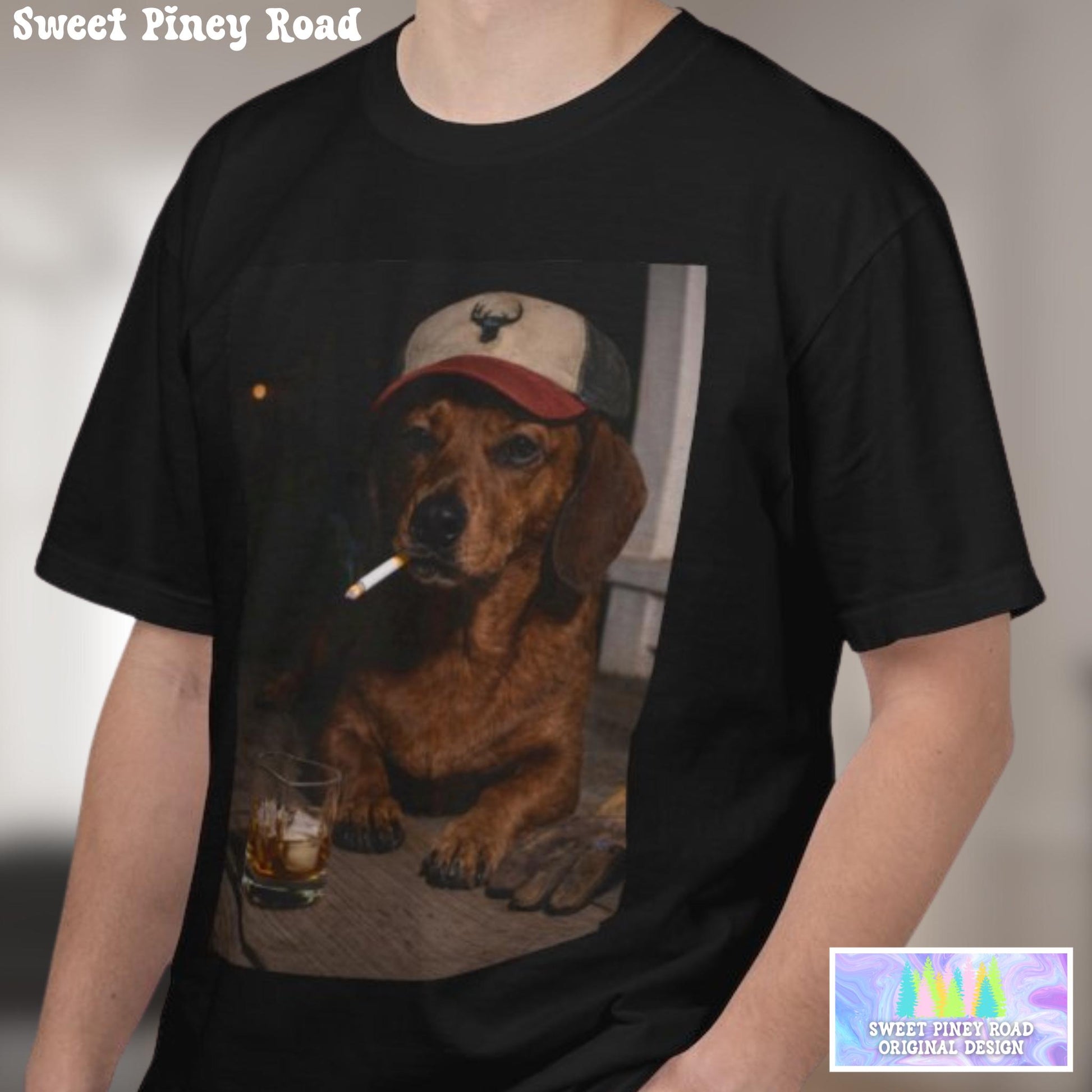 Funny Dachshund Shirt, Dog Dad T-Shirt, Blue Collar Man Gag Gift Tee For Husband, Hilarious Meme Humor Comfort Colors® Tshirt