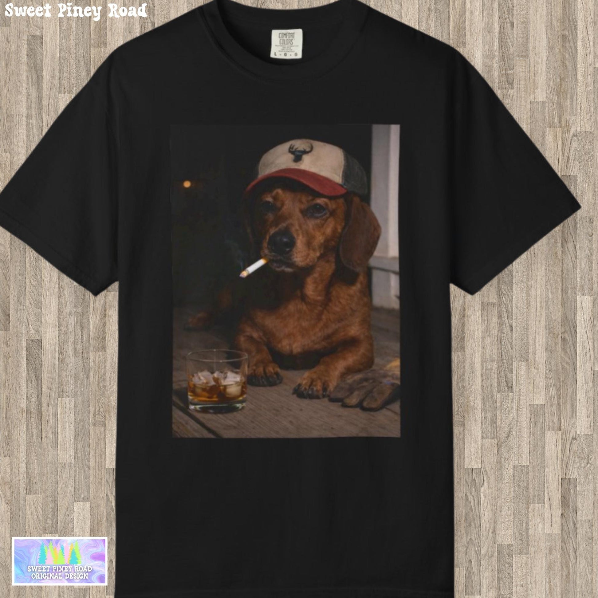 Funny Dachshund Shirt, Dog Dad T-Shirt, Blue Collar Man Gag Gift Tee For Husband, Hilarious Meme Humor Comfort Colors® Tshirt
