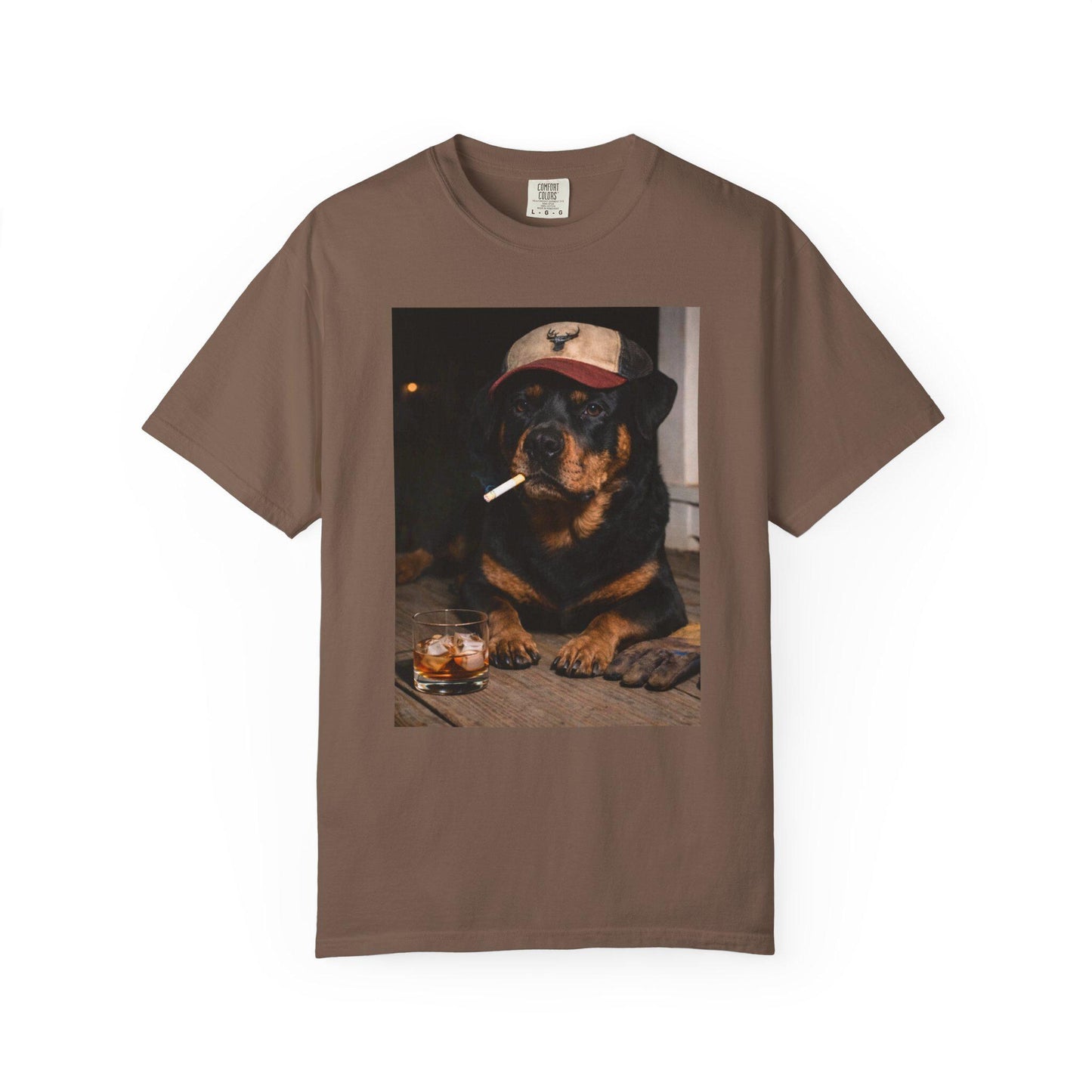Funny Rottweiler Shirt, Hardworking Dog Dad T-Shirt, Blue Collar Man Gag Gift Tee For Husband, Hilarious Meme Humor Comfort Colors® Tshirt