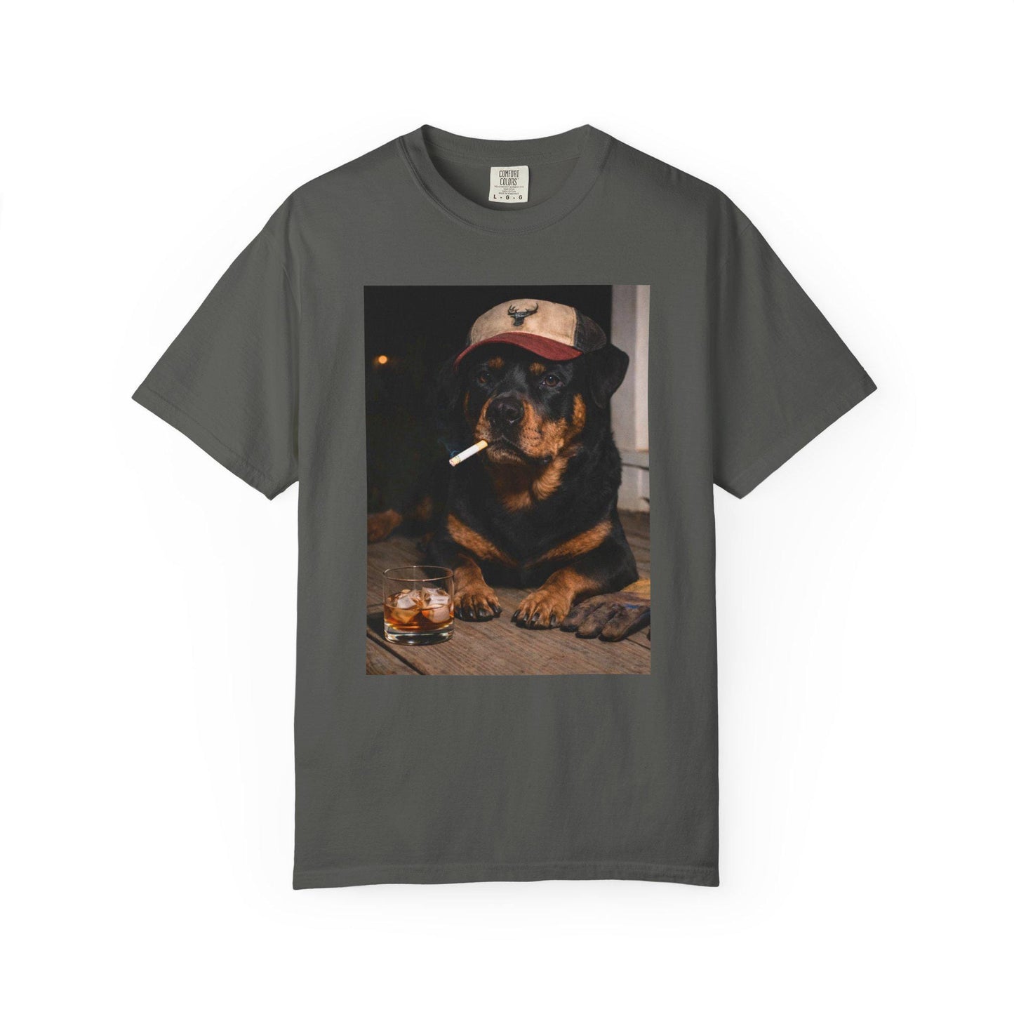 Funny Rottweiler Shirt, Hardworking Dog Dad T-Shirt, Blue Collar Man Gag Gift Tee For Husband, Hilarious Meme Humor Comfort Colors® Tshirt