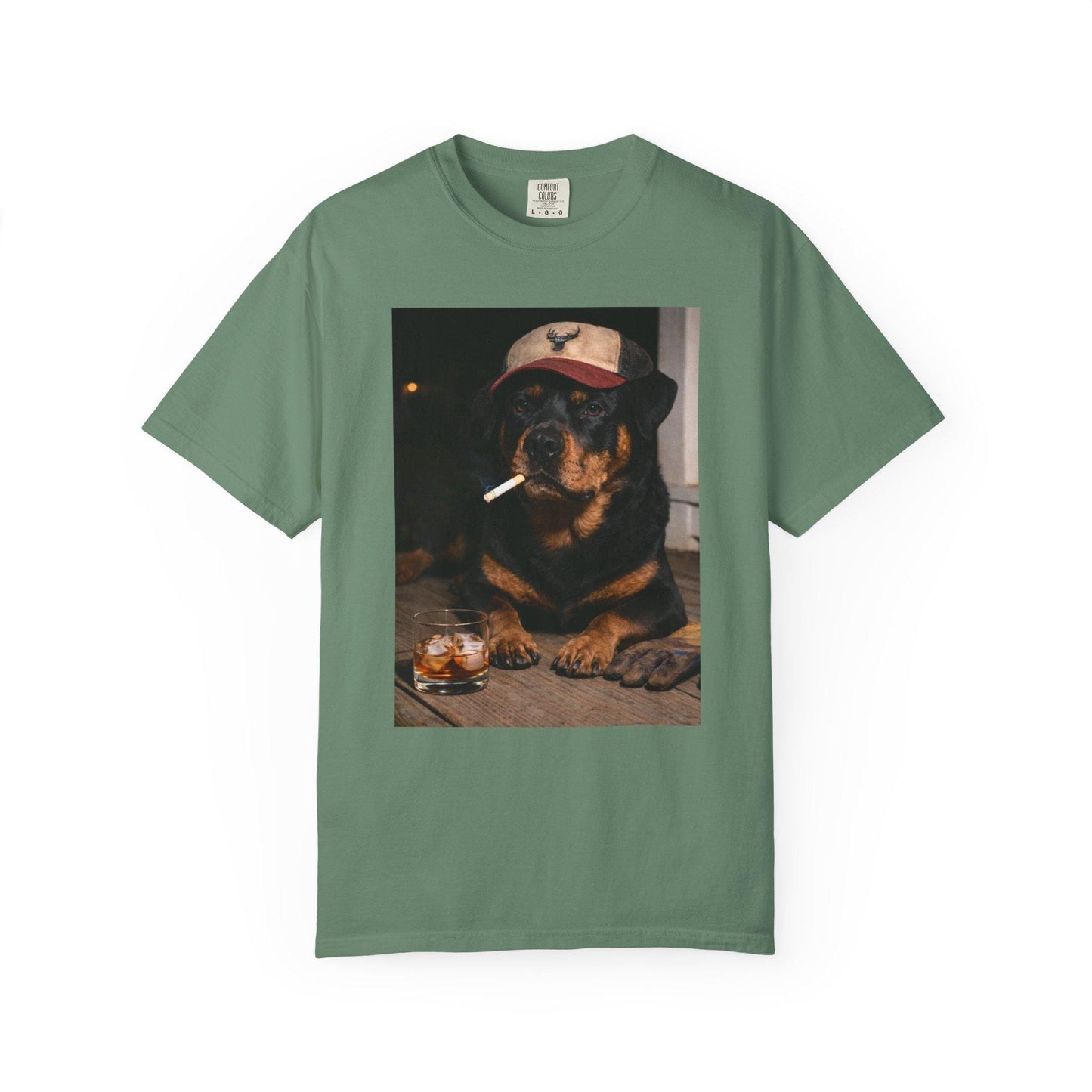 Funny Rottweiler Shirt, Hardworking Dog Dad T-Shirt, Blue Collar Man Gag Gift Tee For Husband, Hilarious Meme Humor Comfort Colors® Tshirt