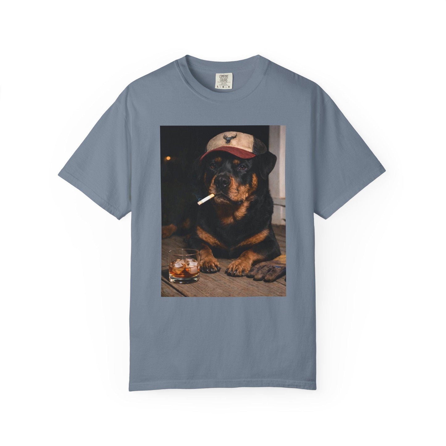 Funny Rottweiler Shirt, Hardworking Dog Dad T-Shirt, Blue Collar Man Gag Gift Tee For Husband, Hilarious Meme Humor Comfort Colors® Tshirt