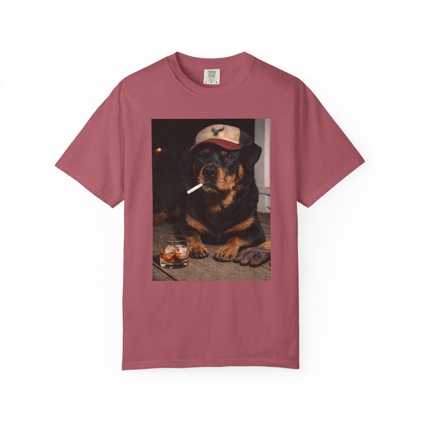 Funny Rottweiler Shirt, Hardworking Dog Dad T-Shirt, Blue Collar Man Gag Gift Tee For Husband, Hilarious Meme Humor Comfort Colors® Tshirt