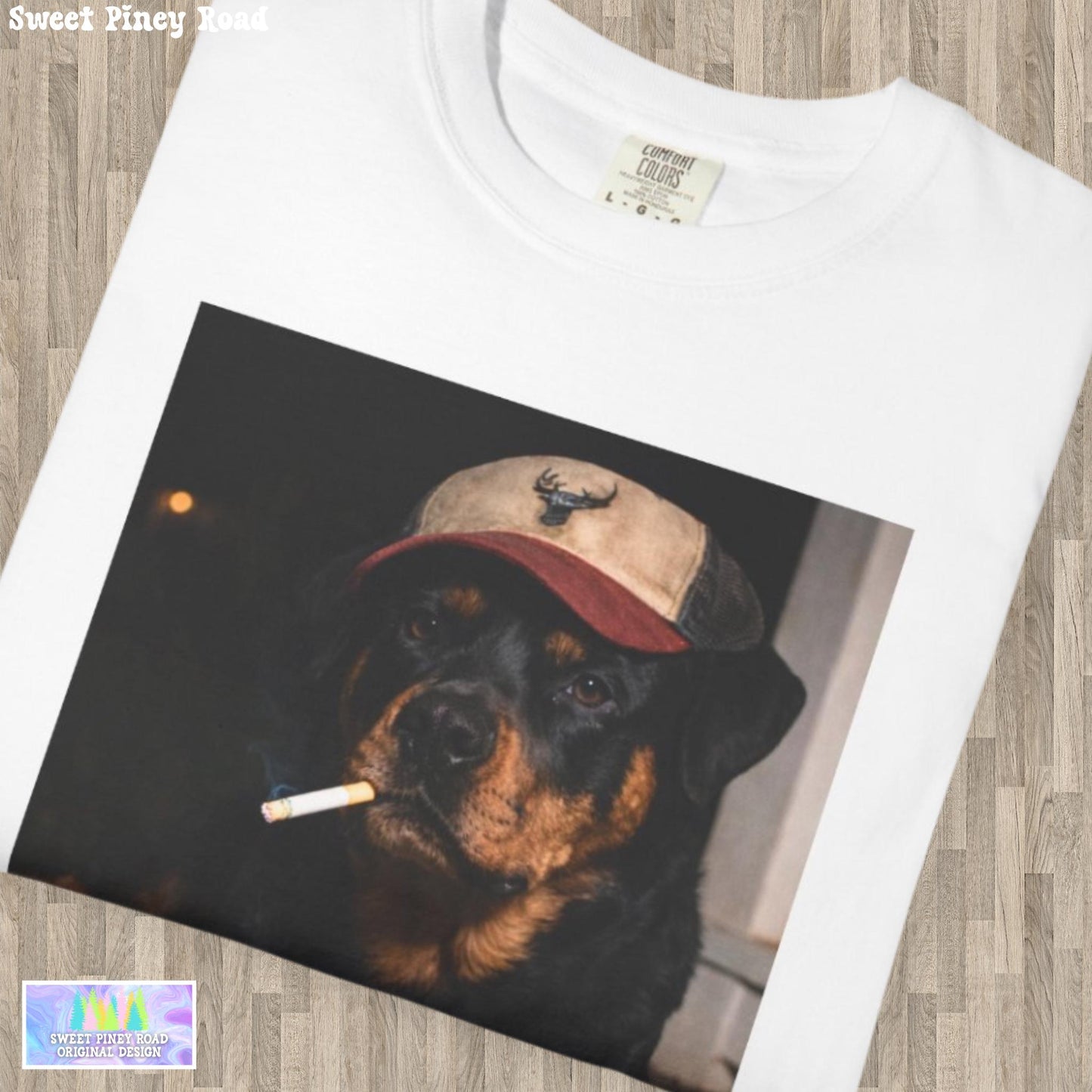 Funny Rottweiler Shirt, Hardworking Dog Dad T-Shirt, Blue Collar Man Gag Gift Tee For Husband, Hilarious Meme Humor Comfort Colors® Tshirt