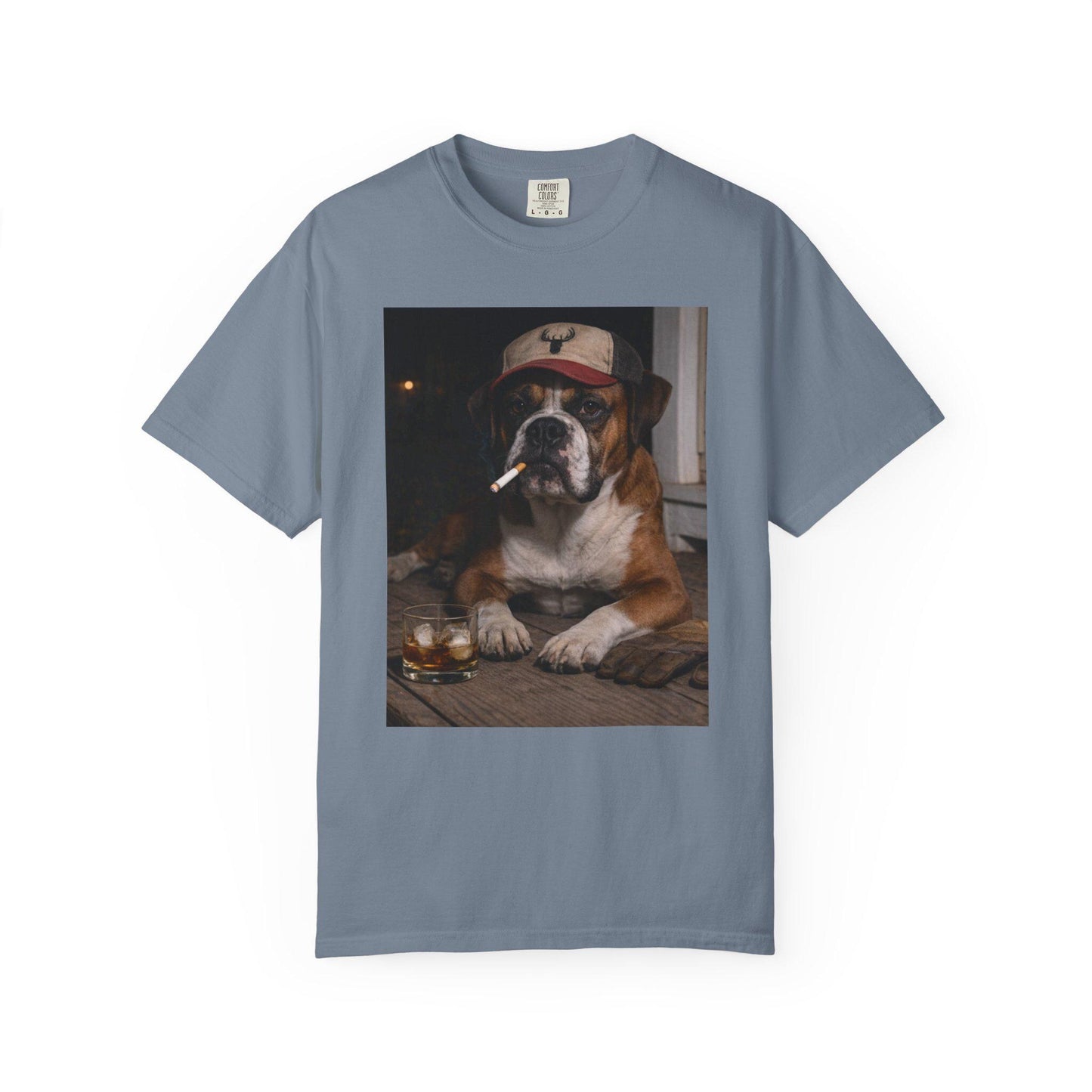 Funny Boxer Shirt, Hardworking Dog T-Shirt, Blue Collar Man Gag Gift Tee For Husband, Hilarious Meme Humor Comfort Colors® Tshirt