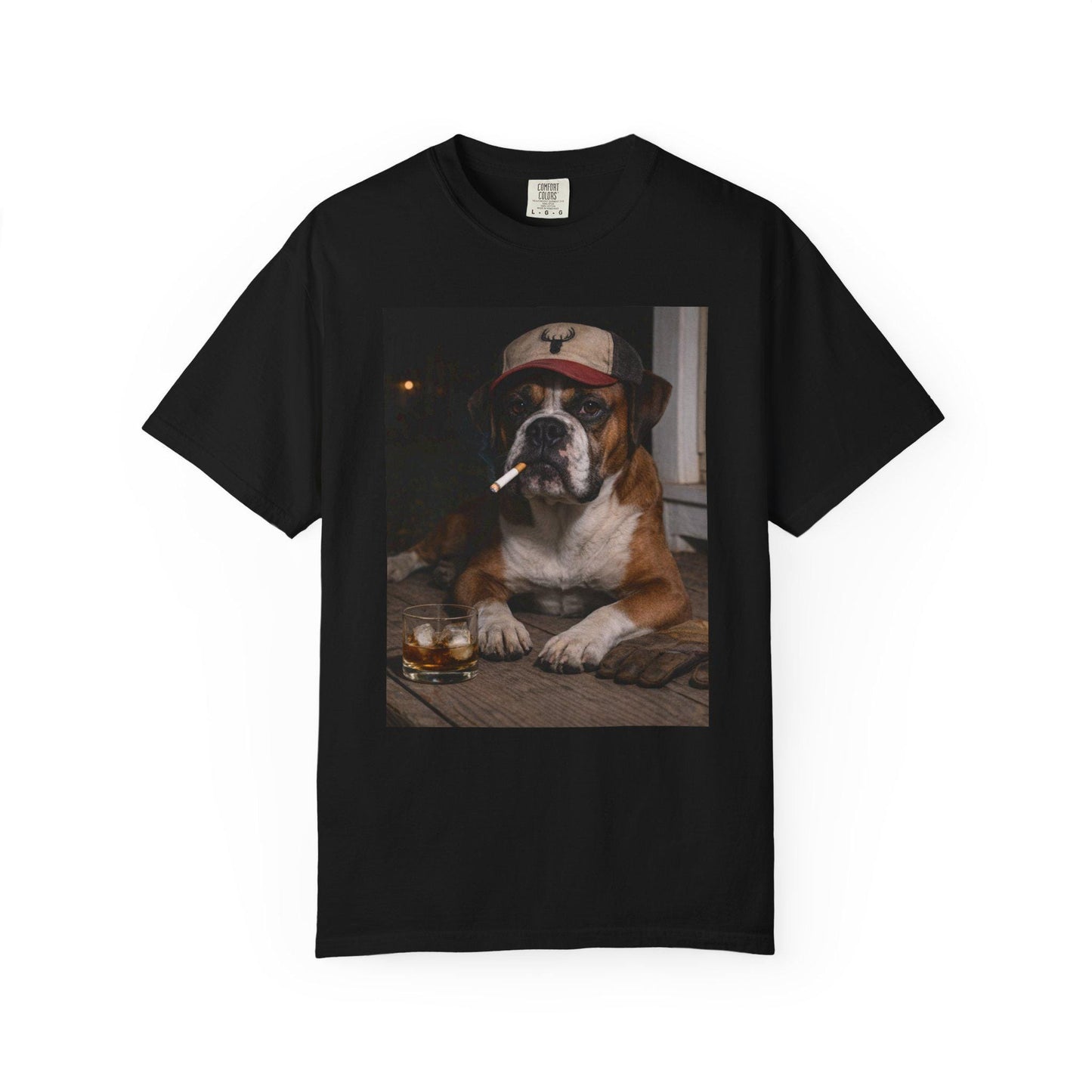 Funny Boxer Shirt, Hardworking Dog T-Shirt, Blue Collar Man Gag Gift Tee For Husband, Hilarious Meme Humor Comfort Colors® Tshirt