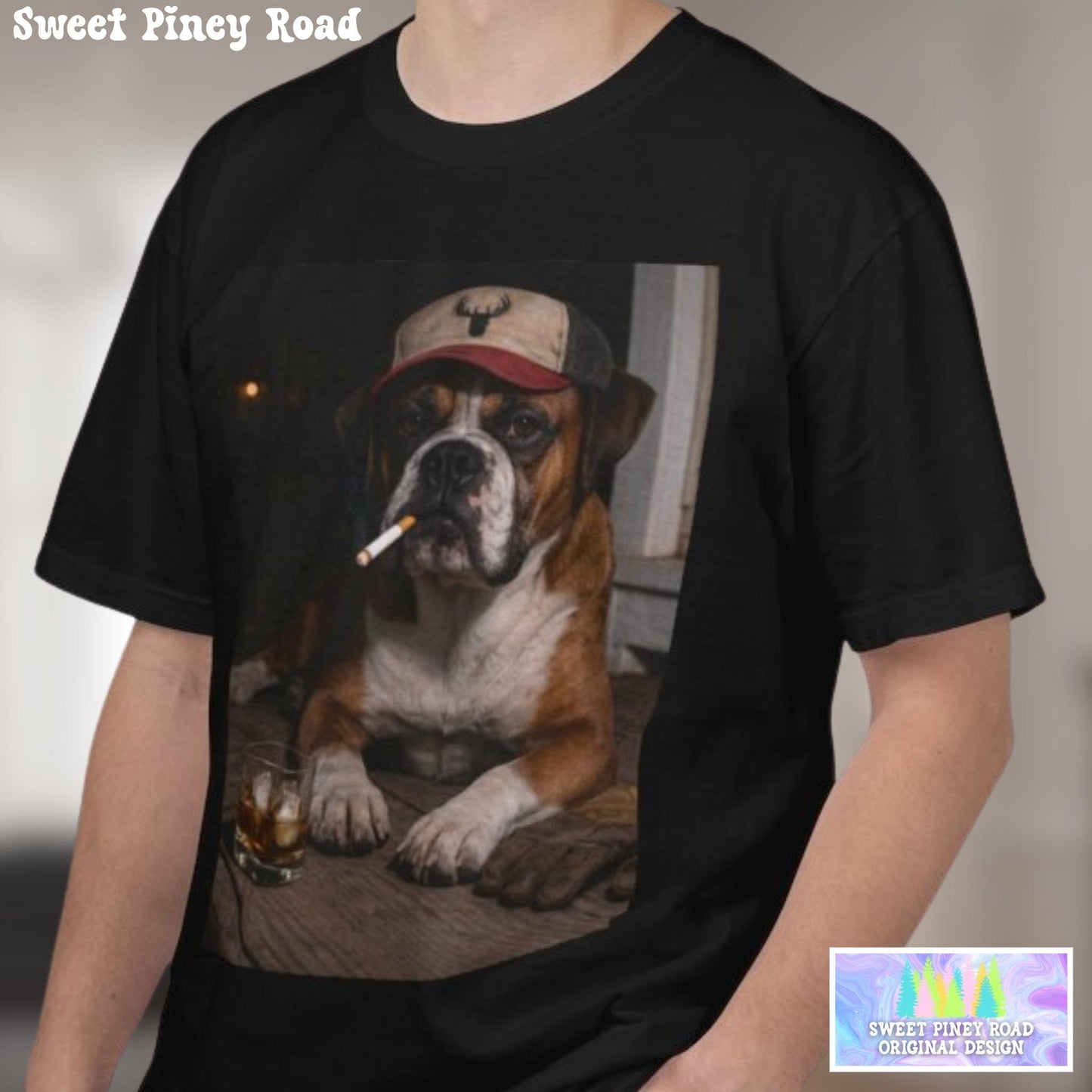 Funny Boxer Shirt, Hardworking Dog T-Shirt, Blue Collar Man Gag Gift Tee For Husband, Hilarious Meme Humor Comfort Colors® Tshirt