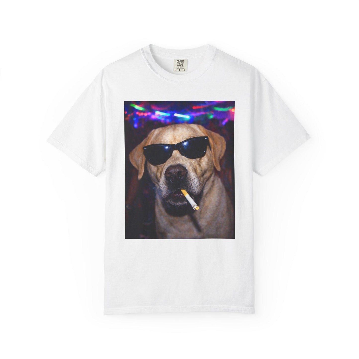 Funny Labrador Retriever Shirt, Hilarious Dogs Smoking Night Club Yellow Lab T-Shirt, Party Animal Tee Gift, I Got That Dog In Me y2k Tshirt