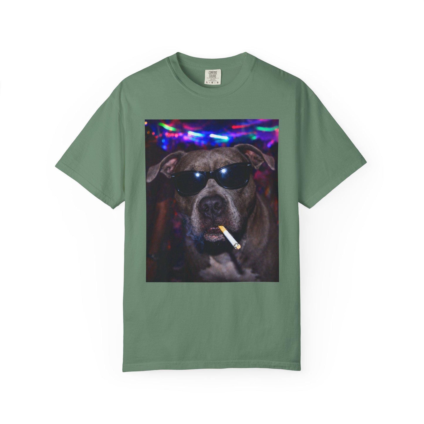 Funny Pitbull Shirt, Hilarious Bully Dogs Smoking Night Club T-Shirt, Party Animal Tee Gift, I Got That Dog In Me y2k Rave Themed Tshirt