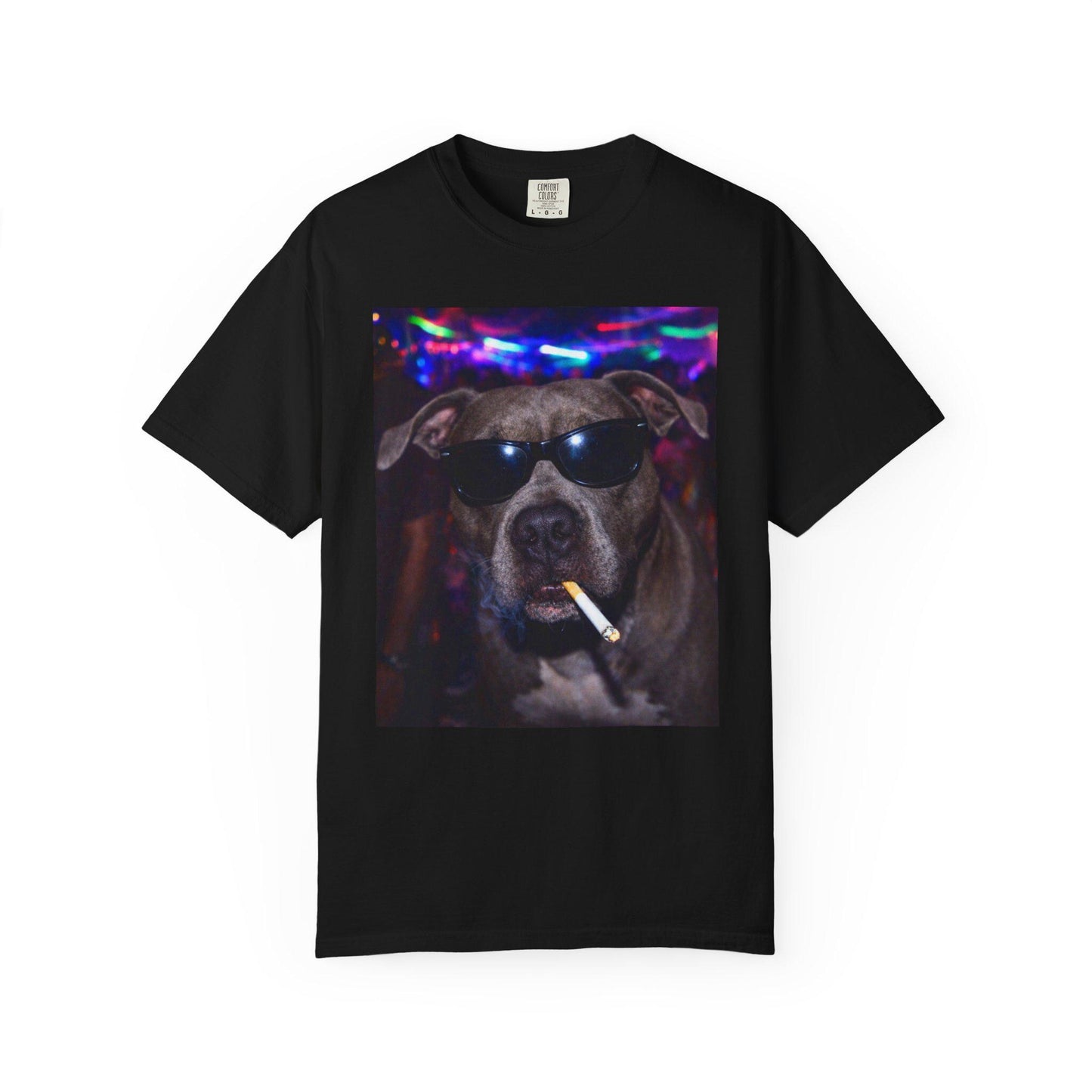 Funny Pitbull Shirt, Hilarious Bully Dogs Smoking Night Club T-Shirt, Party Animal Tee Gift, I Got That Dog In Me y2k Rave Themed Tshirt