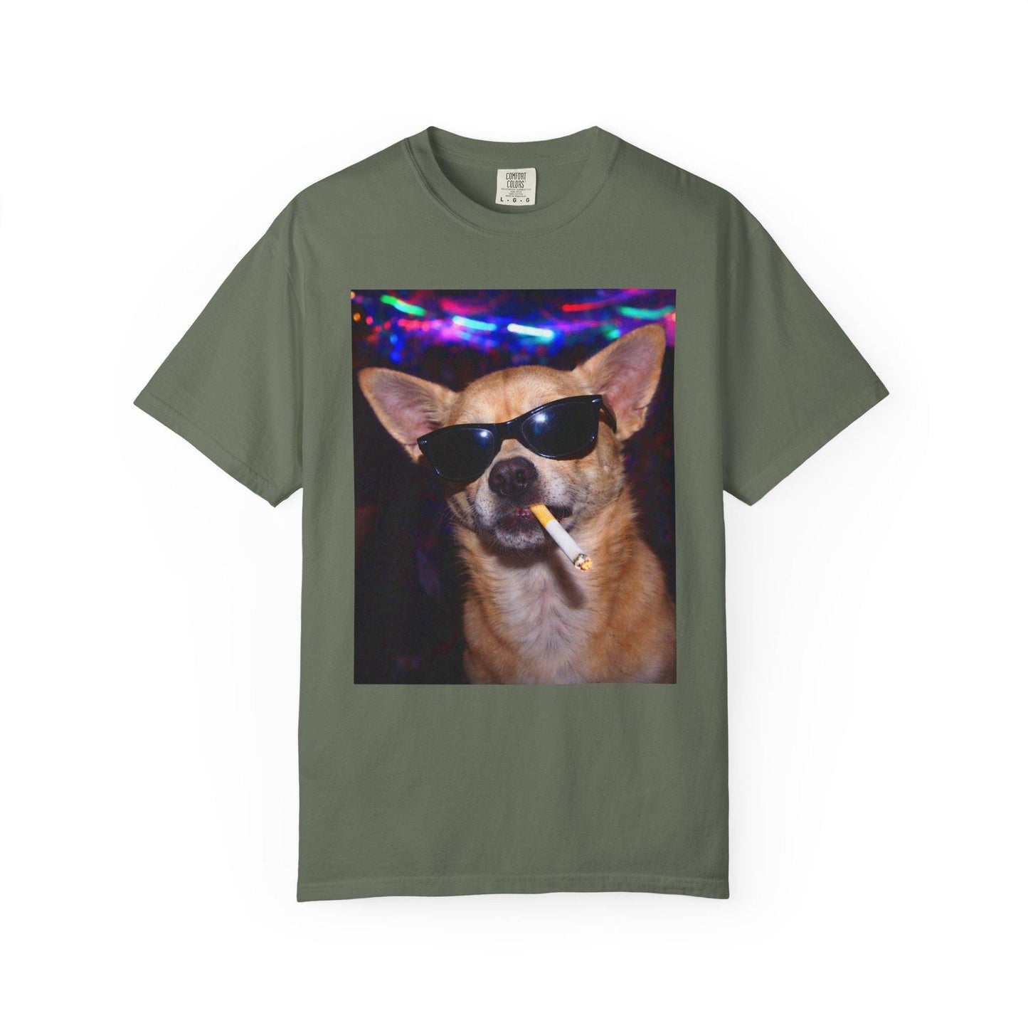 Funny Chihuahua Shirt, Hilarious Dogs Smoking Night Club T-Shirt, Rave Party Animal Tee Gift, I Got That Dog In Me y2k Tshirt