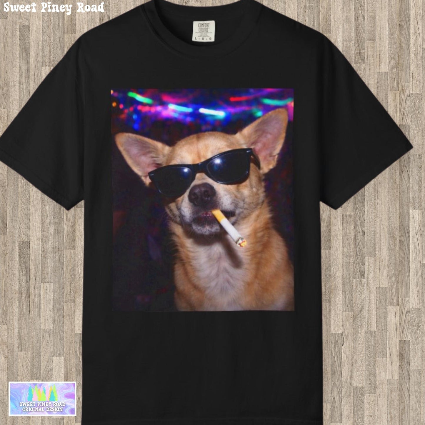 Funny Chihuahua Shirt, Hilarious Dogs Smoking Night Club T-Shirt, Rave Party Animal Tee Gift, I Got That Dog In Me y2k Tshirt