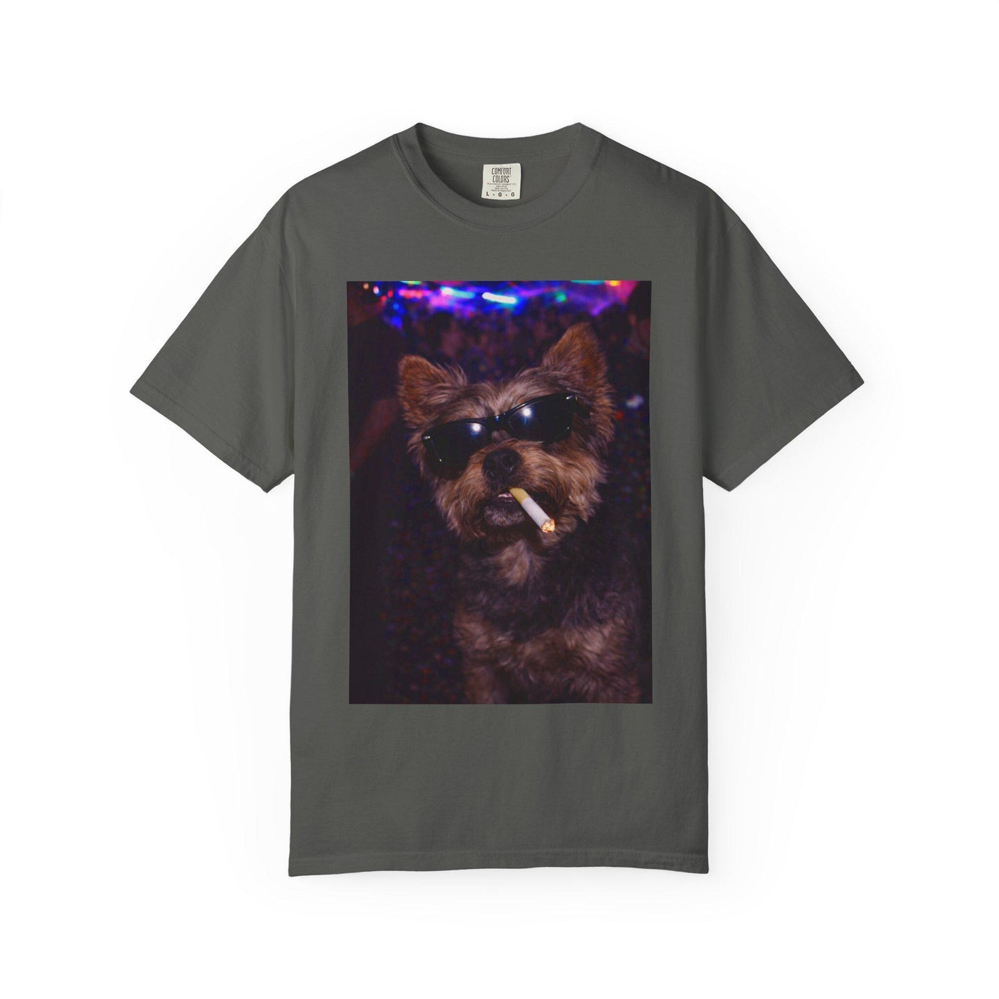 Funny Yorkie Shirt, Hilarious Yorkshire Terrier Dogs Smoking Night Club T-Shirt, Party Animal Tee Gift, I Got That Dog In Me y2k Rave Tshirt