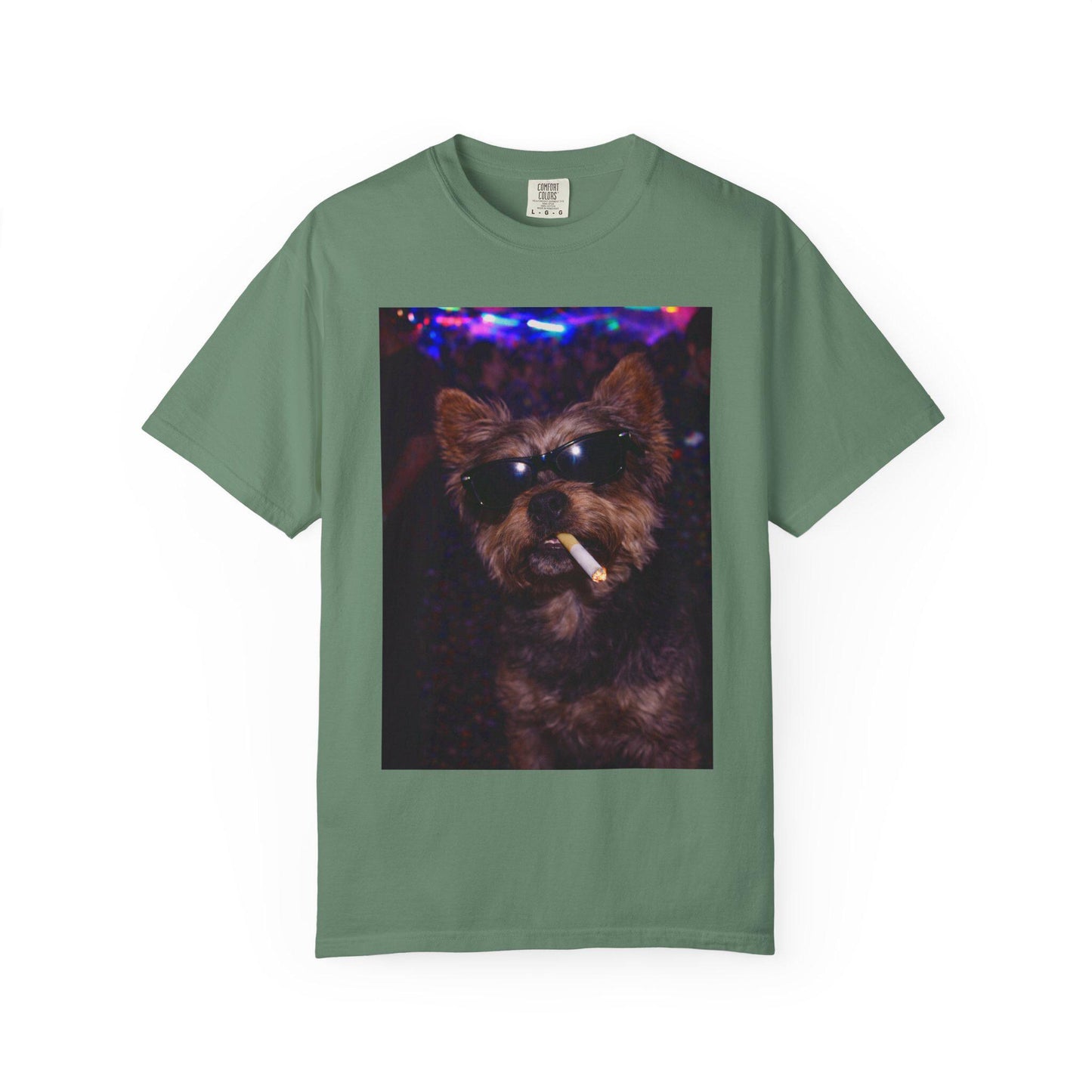 Funny Yorkie Shirt, Hilarious Yorkshire Terrier Dogs Smoking Night Club T-Shirt, Party Animal Tee Gift, I Got That Dog In Me y2k Rave Tshirt
