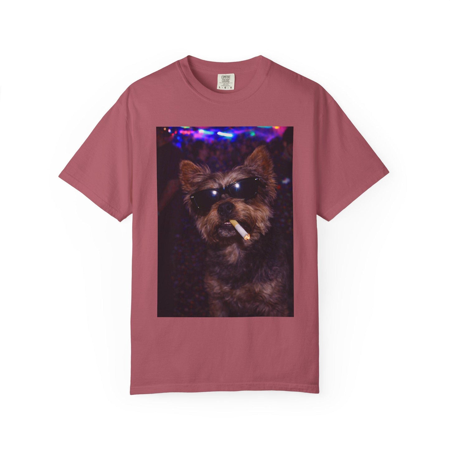 Funny Yorkie Shirt, Hilarious Yorkshire Terrier Dogs Smoking Night Club T-Shirt, Party Animal Tee Gift, I Got That Dog In Me y2k Rave Tshirt