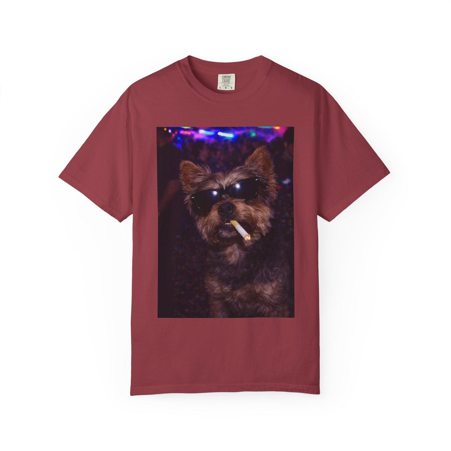 Funny Yorkie Shirt, Hilarious Yorkshire Terrier Dogs Smoking Night Club T-Shirt, Party Animal Tee Gift, I Got That Dog In Me y2k Rave Tshirt