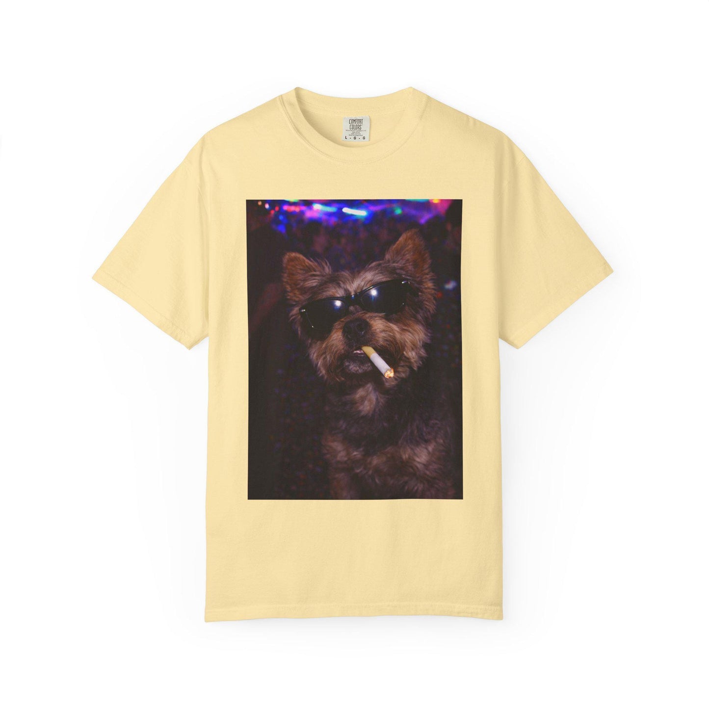 Funny Yorkie Shirt, Hilarious Yorkshire Terrier Dogs Smoking Night Club T-Shirt, Party Animal Tee Gift, I Got That Dog In Me y2k Rave Tshirt
