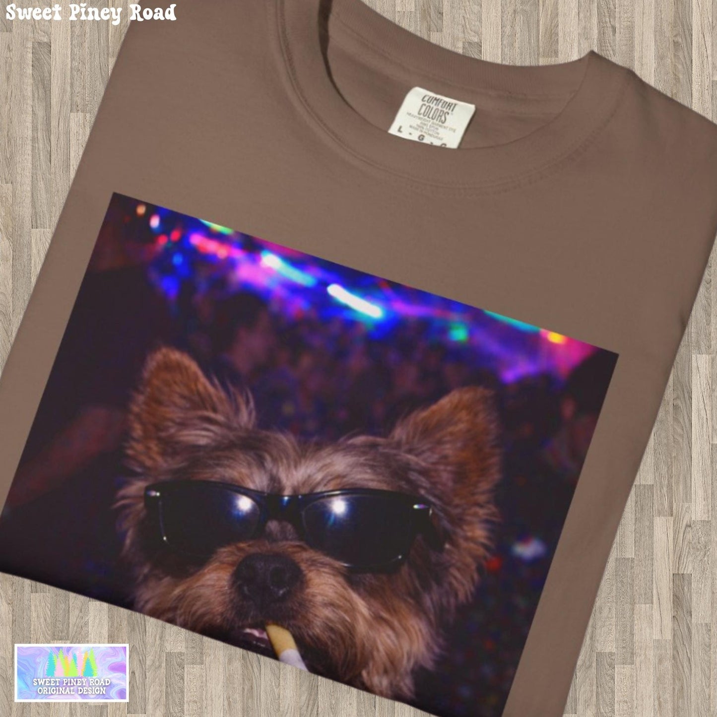Funny Yorkie Shirt, Hilarious Yorkshire Terrier Dogs Smoking Night Club T-Shirt, Party Animal Tee Gift, I Got That Dog In Me y2k Rave Tshirt