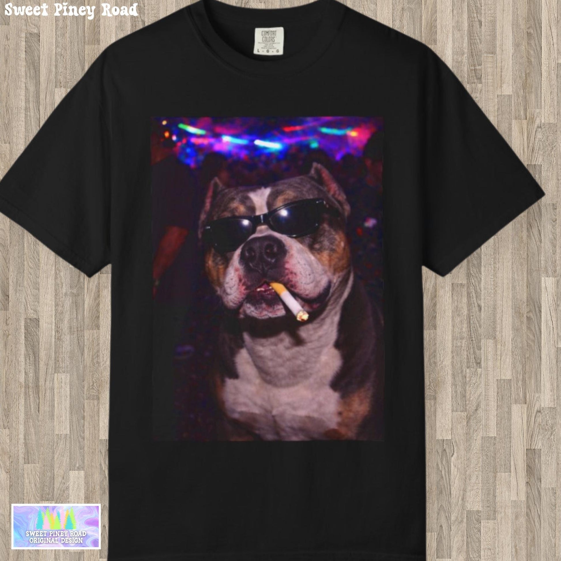 Funny American Bully Shirt, Hilarious Dogs Smoking Night Club T-Shirt, Party Animal Tee Gift, I Got That Dog In Me y2k Rave Tshirt