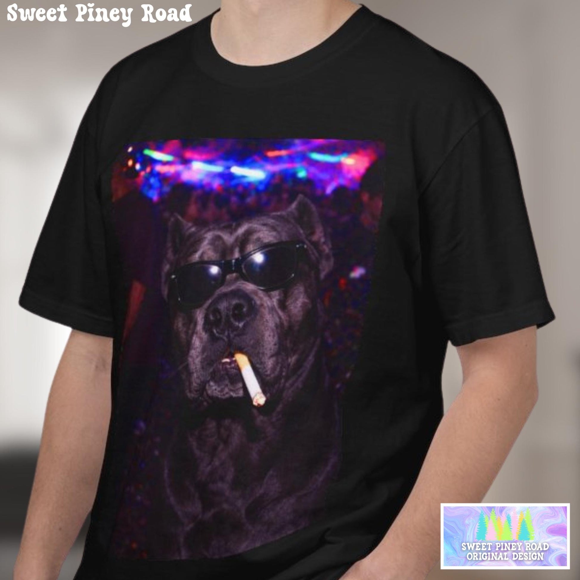 Funny Cane Corso Shirt, Hilarious Dogs Smoking Night Club T-Shirt, Party Animal Tee Gift, I Got That Dog In Me y2k Rave Tshirt