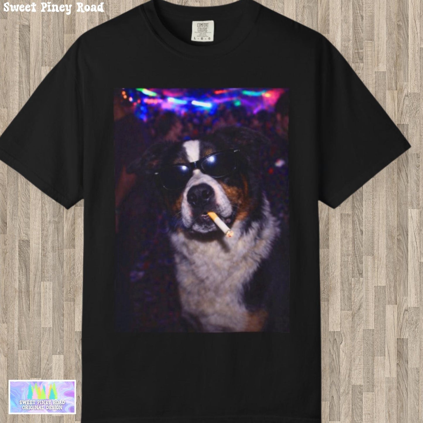 Funny Border Collie Shirt, Hilarious Dogs Smoking Night Club T-Shirt, Party Animal Tee Gift, I Got That Dog In Me y2k Rave Tshirt