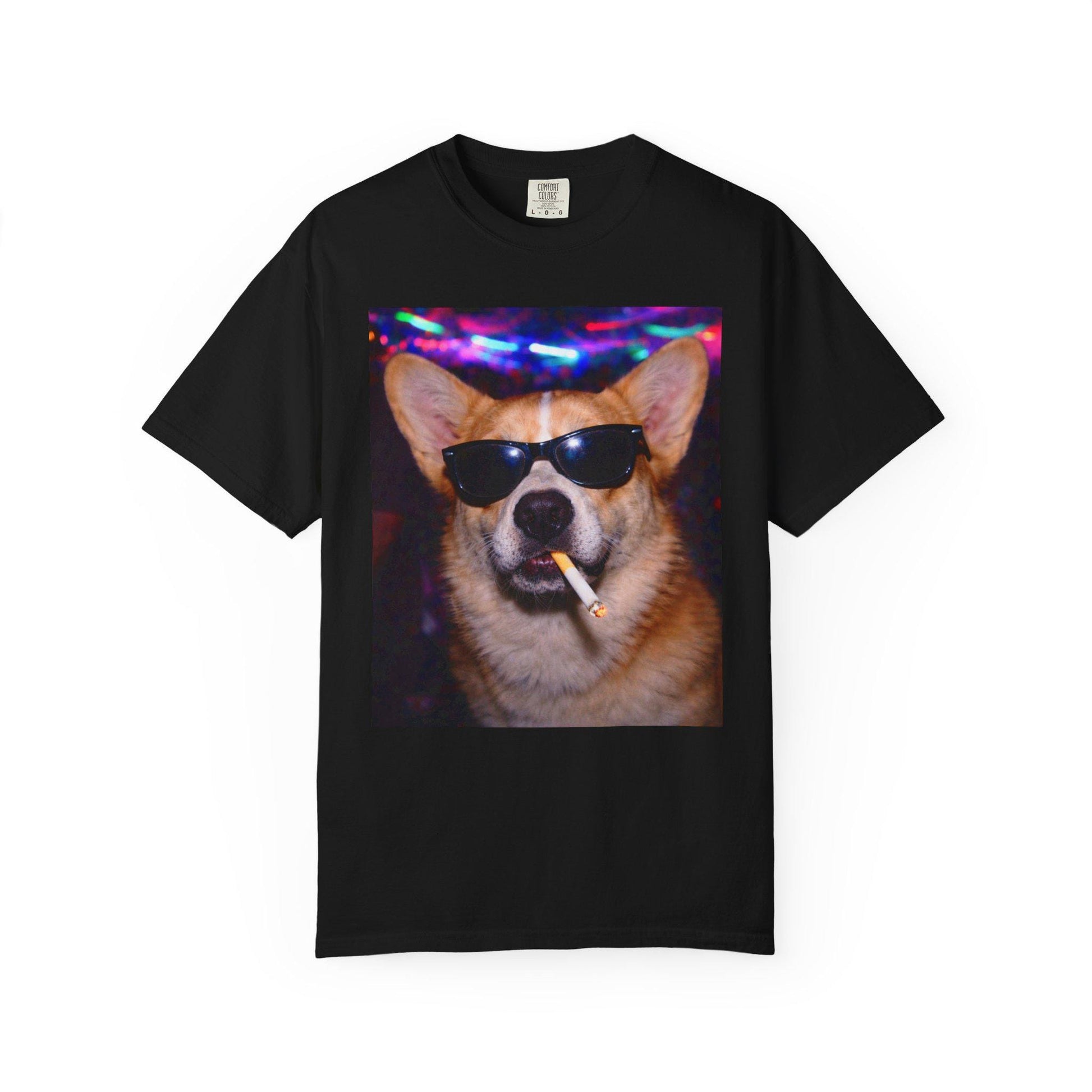 Funny Corgi Shirt, Hilarious Dogs Smoking Night Club T-Shirt, Party Animal Tee Gift, I Got That Dog In Me y2k Rave Themed Tshirt