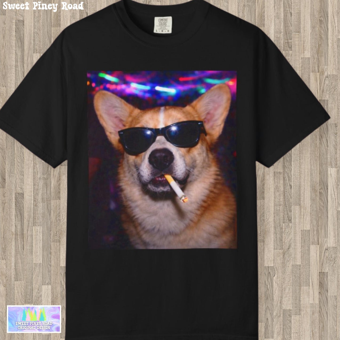 Funny Corgi Shirt, Hilarious Dogs Smoking Night Club T-Shirt, Party Animal Tee Gift, I Got That Dog In Me y2k Rave Themed Tshirt
