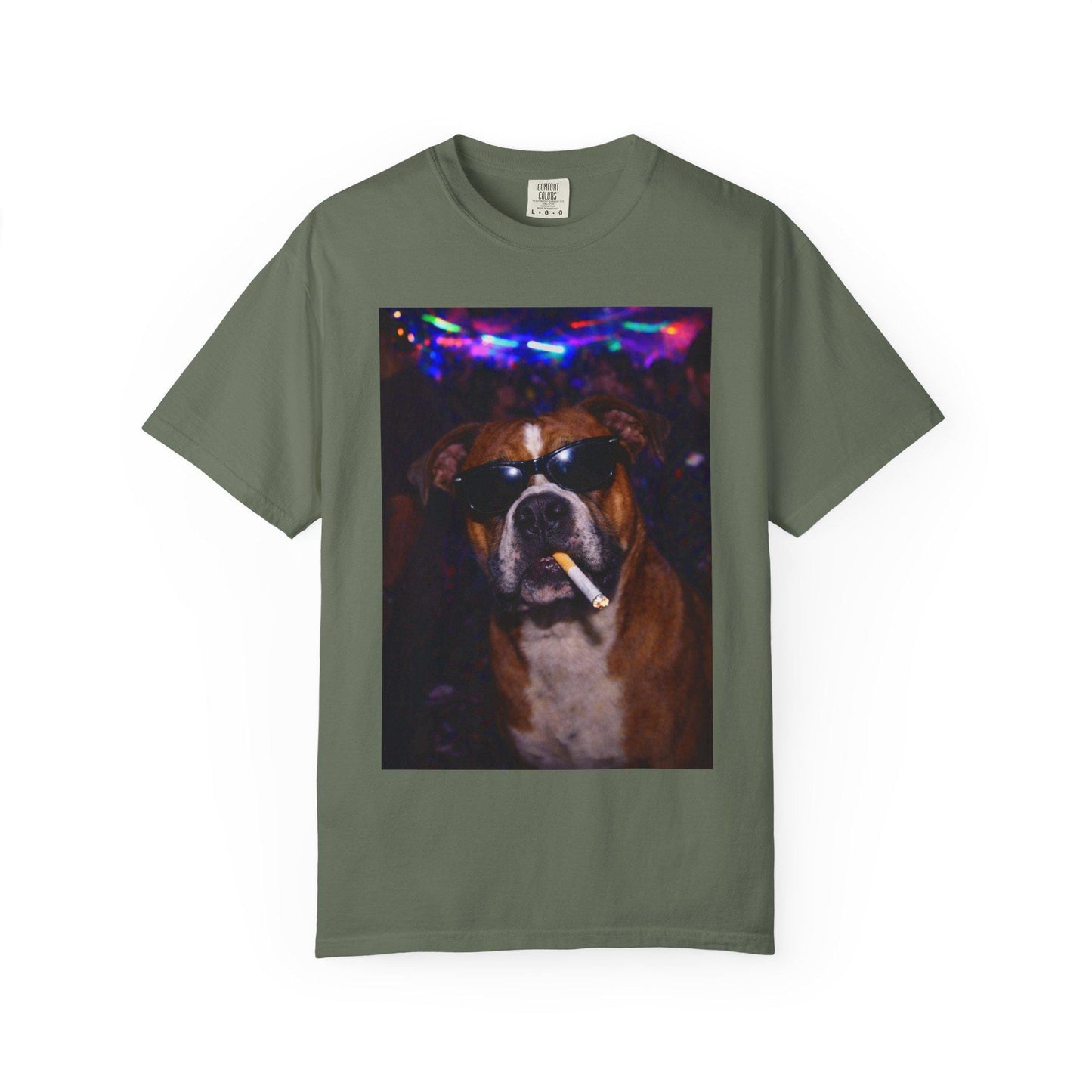 Funny Boxer Shirt, Hilarious Dogs Smoking Night Club T-Shirt, Party Animal Tee Gift, I Got That Dog In Me y2k Rave Themed Tshirt