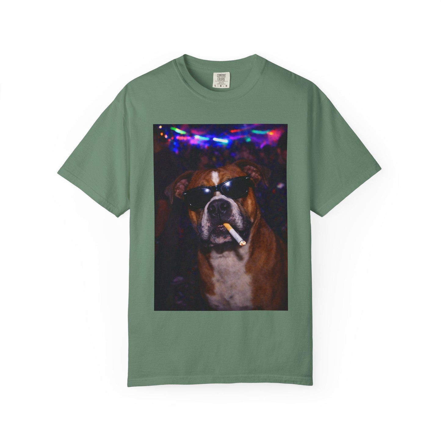 Funny Boxer Shirt, Hilarious Dogs Smoking Night Club T-Shirt, Party Animal Tee Gift, I Got That Dog In Me y2k Rave Themed Tshirt