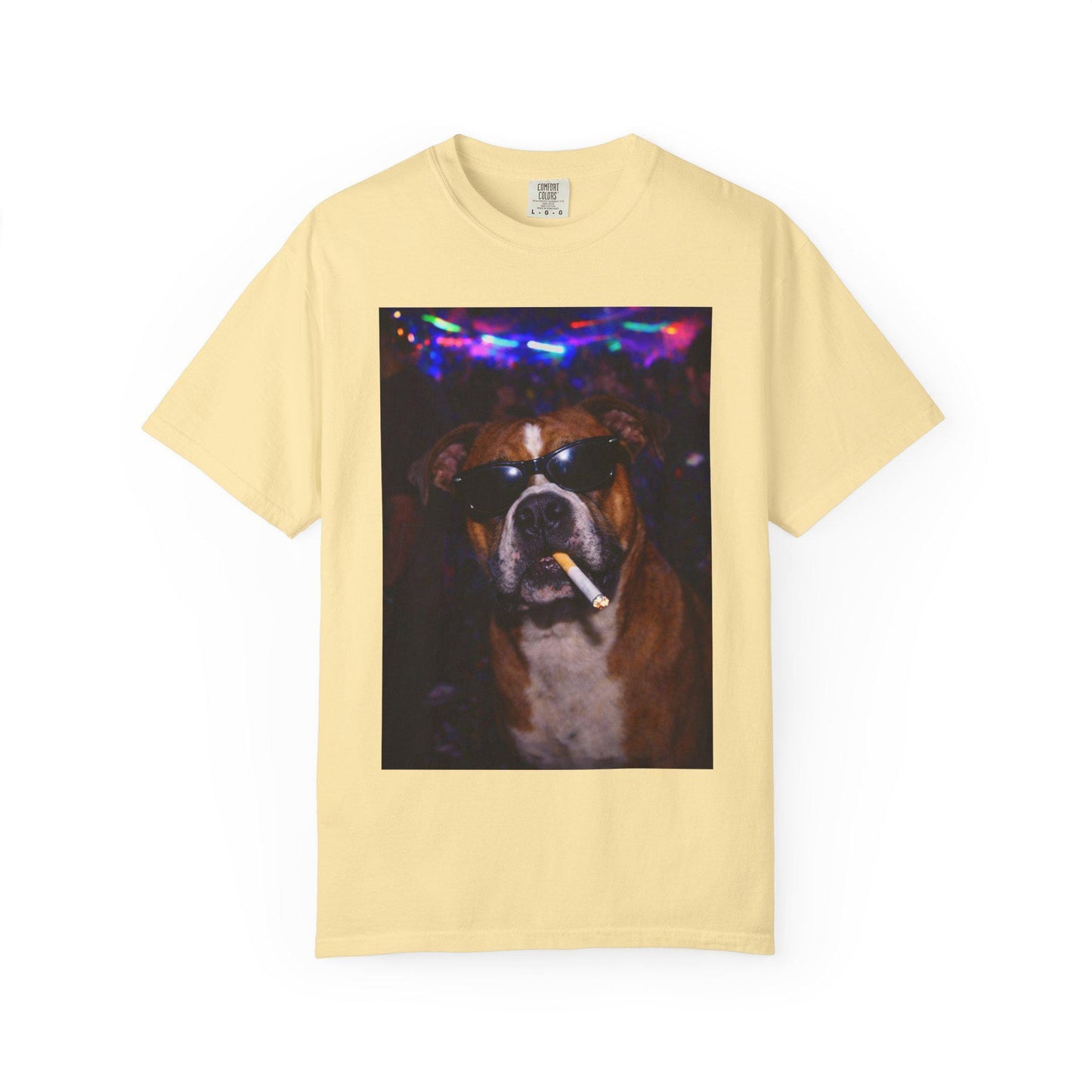 Funny Boxer Shirt, Hilarious Dogs Smoking Night Club T-Shirt, Party Animal Tee Gift, I Got That Dog In Me y2k Rave Themed Tshirt