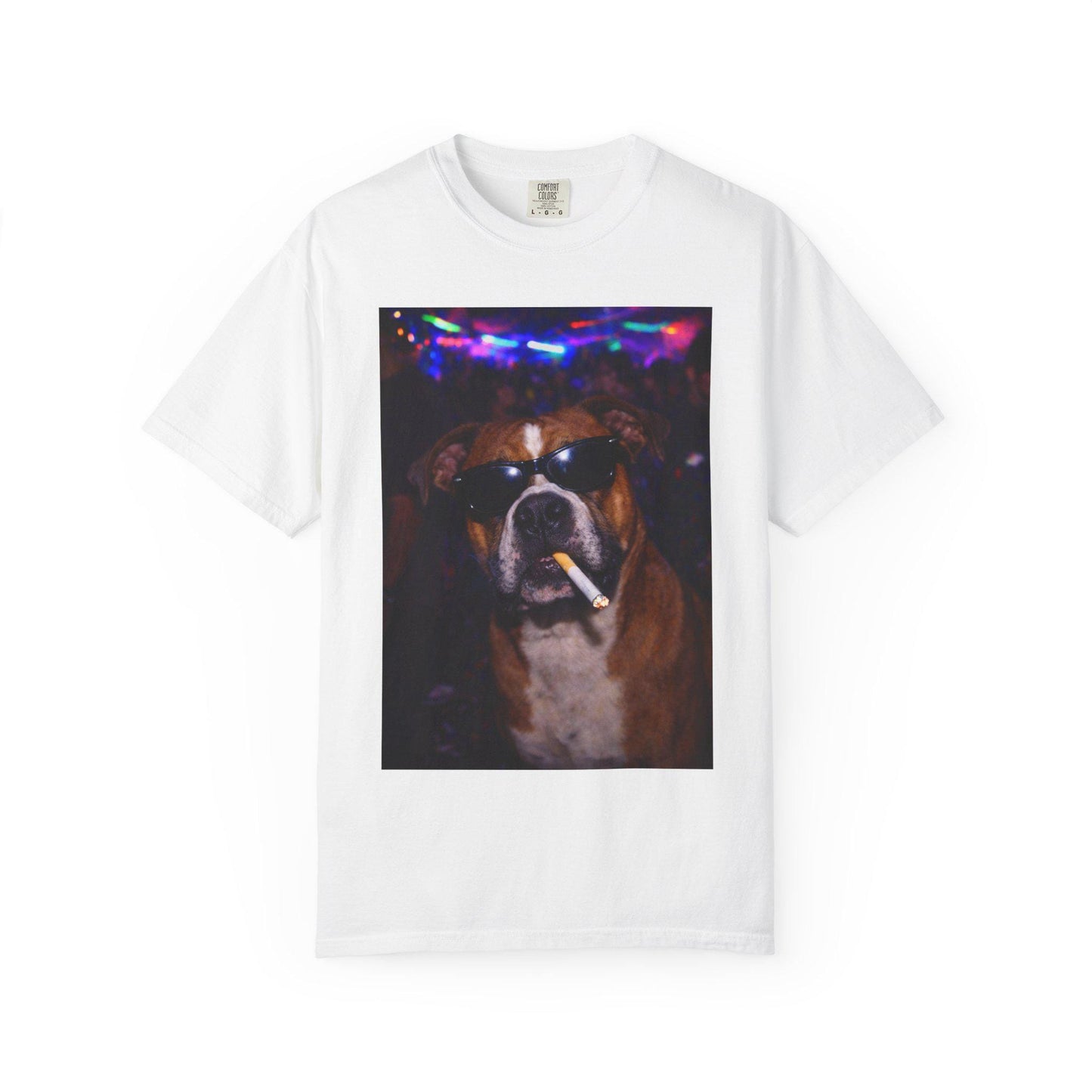 Funny Boxer Shirt, Hilarious Dogs Smoking Night Club T-Shirt, Party Animal Tee Gift, I Got That Dog In Me y2k Rave Themed Tshirt