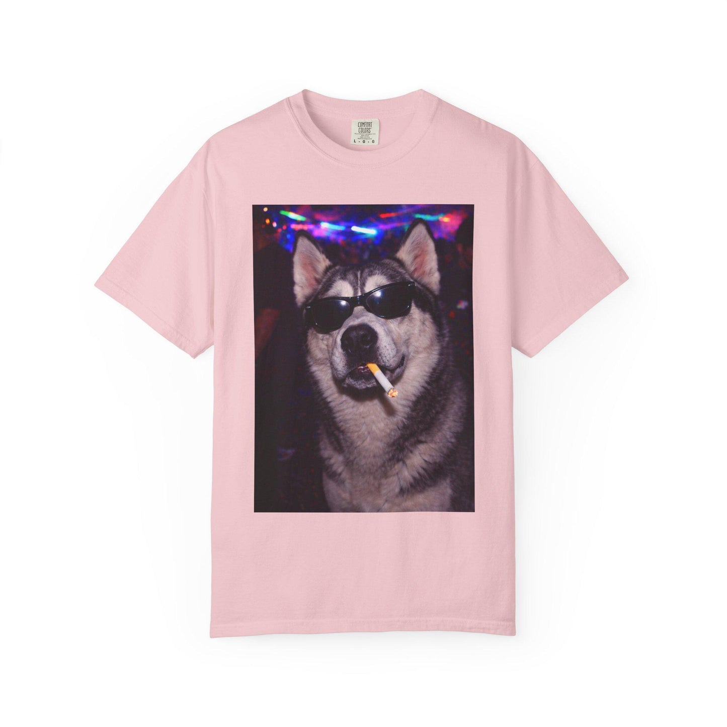 Funny Husky Shirt, Hilarious Dogs Smoking Night Club T-Shirt, Party Animal Tee Gift, I Got That Dog In Me y2k Rave Themed Tshirt