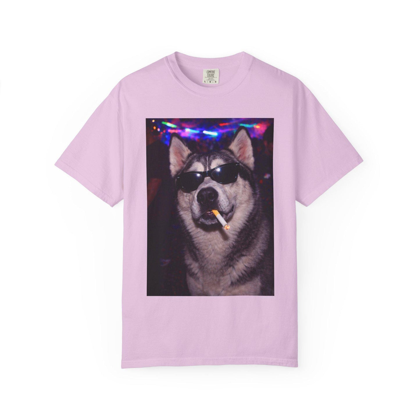 Funny Husky Shirt, Hilarious Dogs Smoking Night Club T-Shirt, Party Animal Tee Gift, I Got That Dog In Me y2k Rave Themed Tshirt