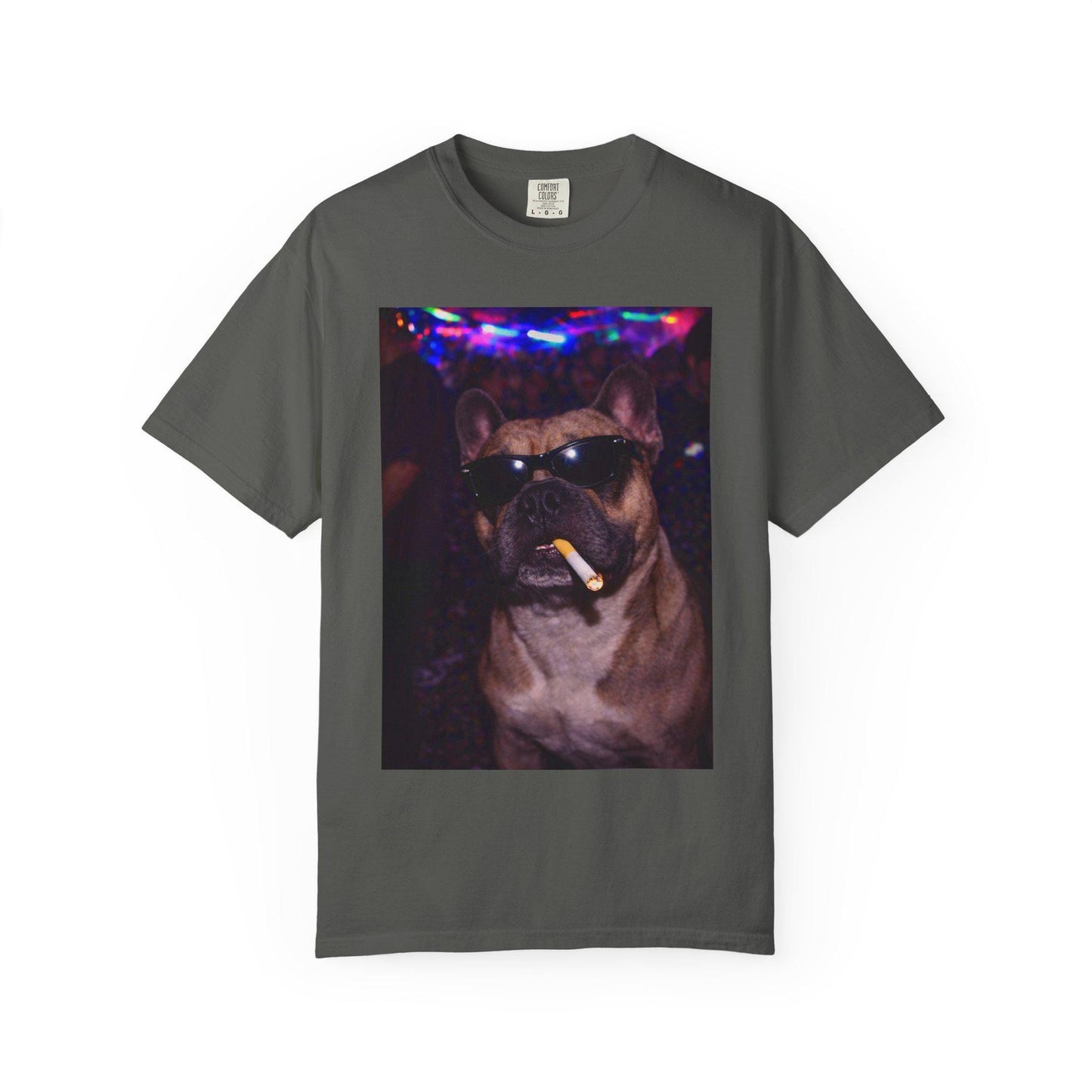 Funny French Bulldog Shirt, Hilarious Frenchie Dogs Smoking Night Club T-Shirt, Party Animal Tee Gift, I Got That Dog In Me y2k Rave Tshirt
