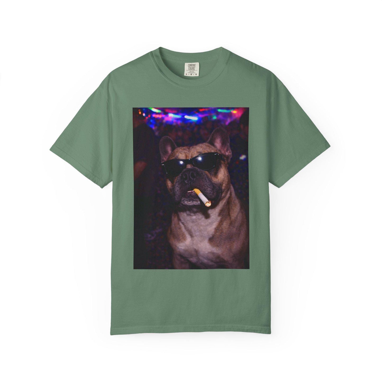 Funny French Bulldog Shirt, Hilarious Frenchie Dogs Smoking Night Club T-Shirt, Party Animal Tee Gift, I Got That Dog In Me y2k Rave Tshirt