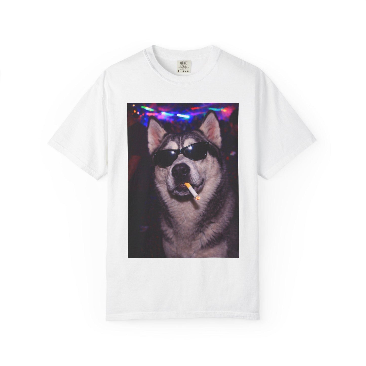 Funny Husky Shirt, Hilarious Dogs Smoking Night Club T-Shirt, Party Animal Tee Gift, I Got That Dog In Me y2k Rave Themed Tshirt