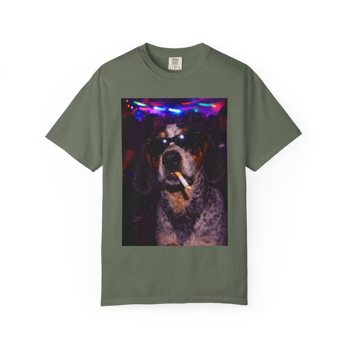 Funny Coonhound Shirt, Hilarious Blue Tick Dogs Smoking Night Club T-Shirt, Party Animal Tee Gift, I Got That Dog In Me y2k Rave Tshirt