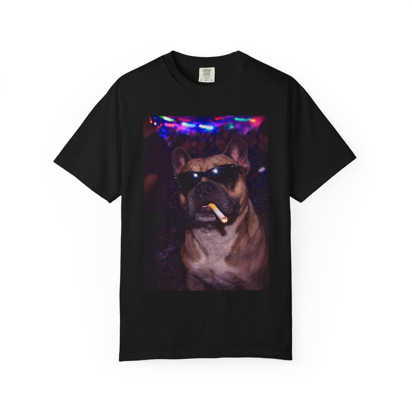 Funny French Bulldog Shirt, Hilarious Frenchie Dogs Smoking Night Club T-Shirt, Party Animal Tee Gift, I Got That Dog In Me y2k Rave Tshirt