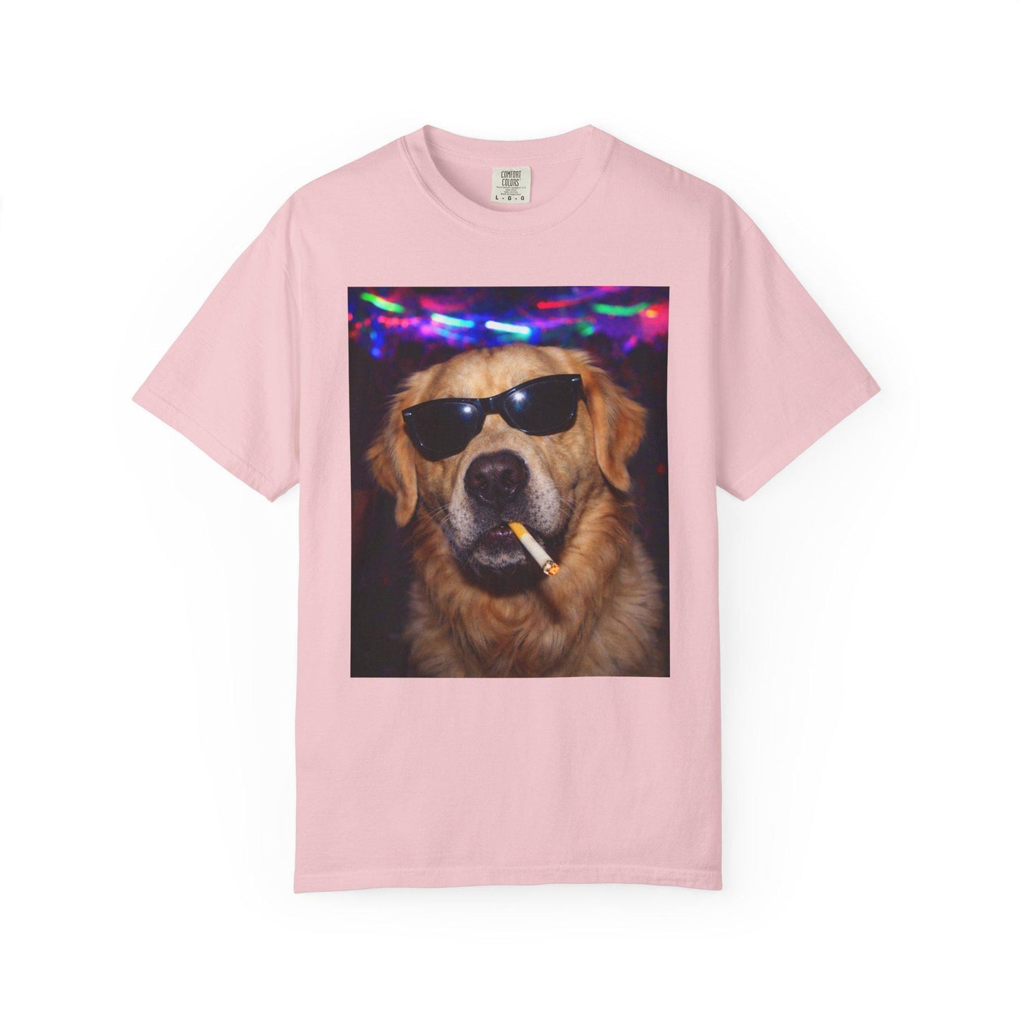 Funny Golden Retriever Shirt, Hilarious Dogs Smoking Night Club T-Shirt, Party Animal Tee Gift, I Got That Dog In Me y2k Rave Themed Tshirt