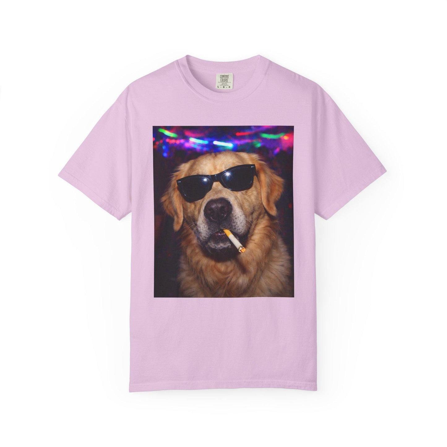 Funny Golden Retriever Shirt, Hilarious Dogs Smoking Night Club T-Shirt, Party Animal Tee Gift, I Got That Dog In Me y2k Rave Themed Tshirt