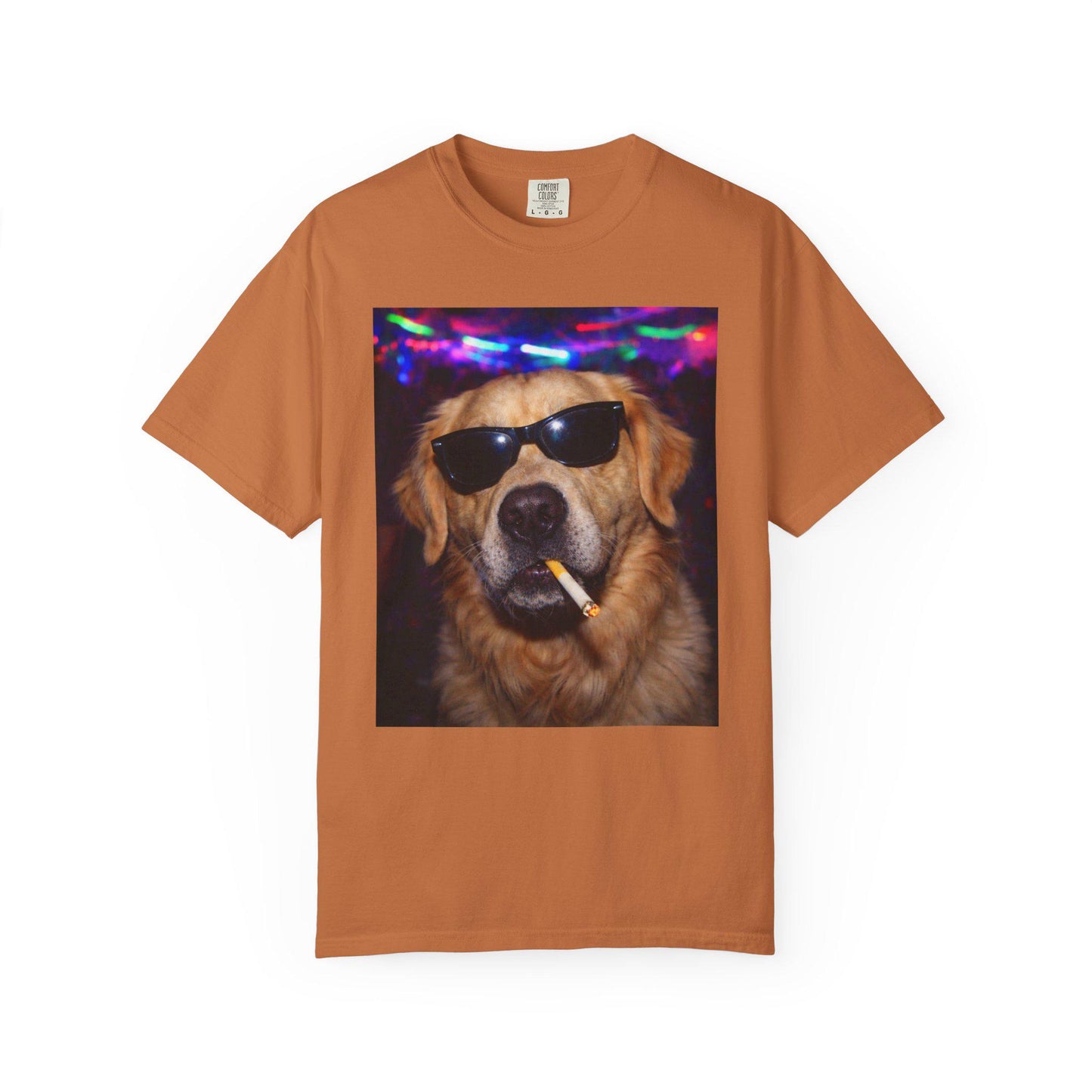 Funny Golden Retriever Shirt, Hilarious Dogs Smoking Night Club T-Shirt, Party Animal Tee Gift, I Got That Dog In Me y2k Rave Themed Tshirt