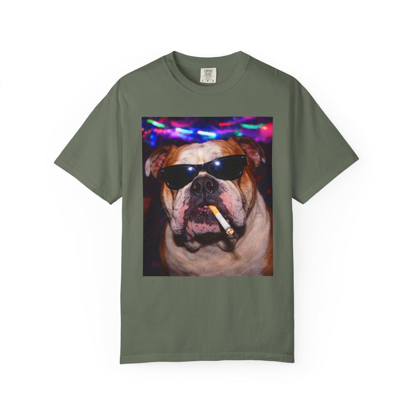 Funny English Bulldog Shirt, Hilarious Bully Dogs Smoking Night Club T-Shirt, Party Animal Tee Gift, I Got That Dog In Me y2k Rave Tshirt