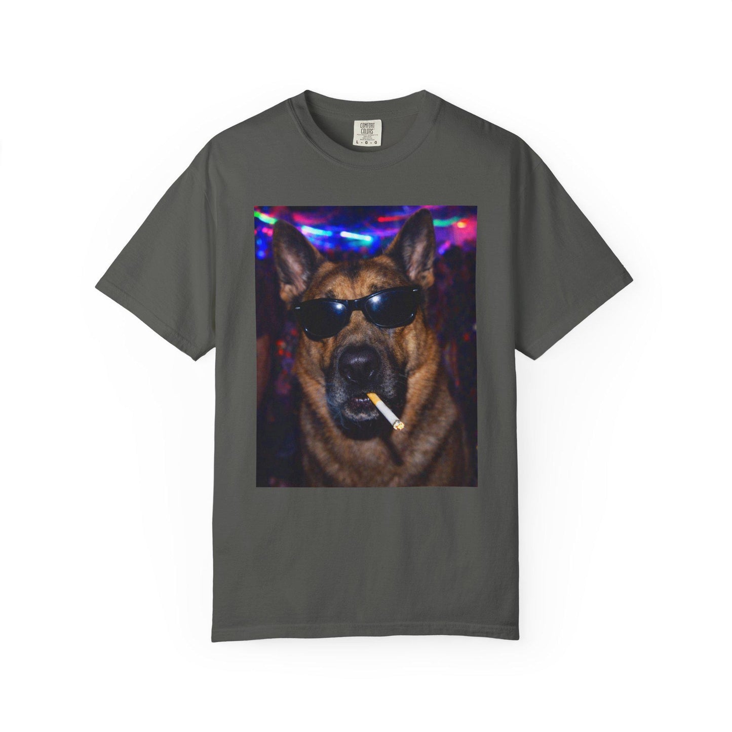 Funny German Shepherd Shirt, Hilarious Dogs Smoking Night Club T-Shirt, Party Animal Tee Gift, I Got That Dog In Me y2k Rave Tshirt