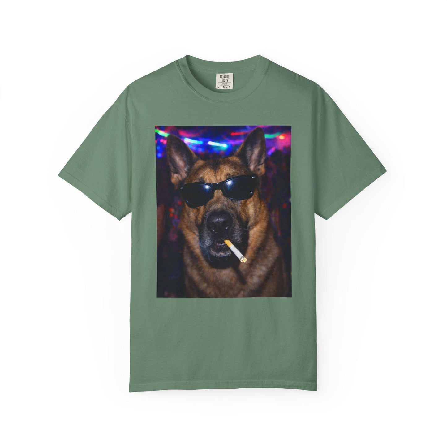 Funny German Shepherd Shirt, Hilarious Dogs Smoking Night Club T-Shirt, Party Animal Tee Gift, I Got That Dog In Me y2k Rave Tshirt